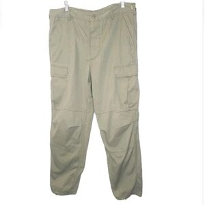 Vtg US Military Parachute Pants Men 36/31 Button Fly Green Paratrooper Baggy Y2k